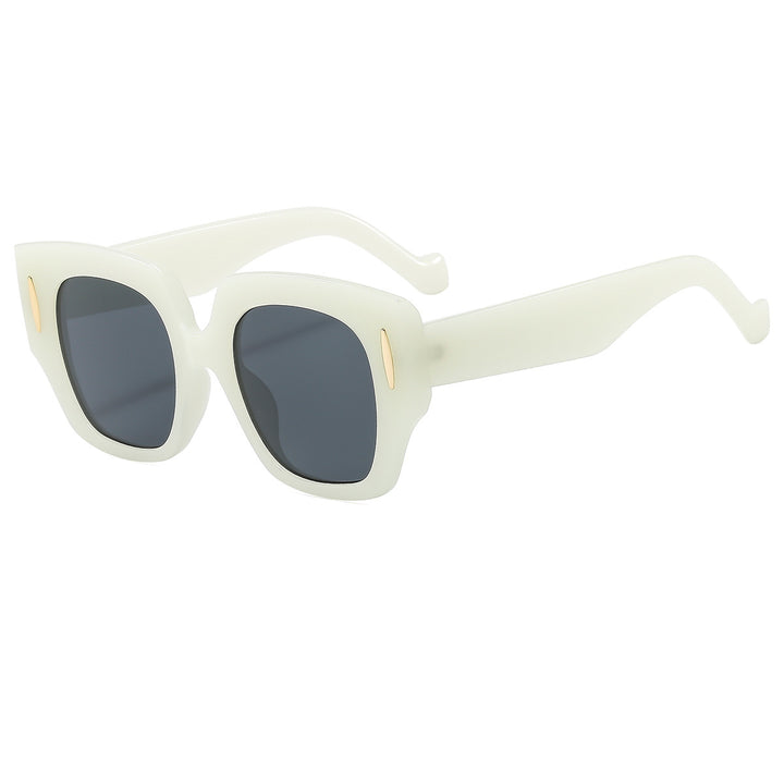 Dame Geometrisk Oversized Solbrille med luksuriøs aksent Luvikno