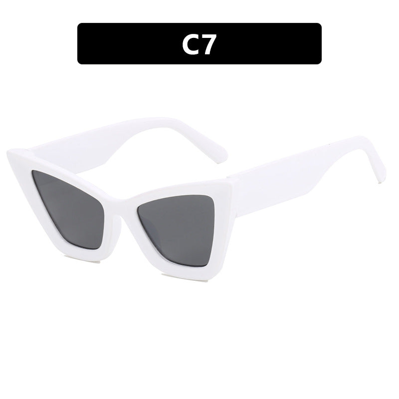 Damer Cat-Eye solbrille med elegante linser og UV-beskyttelse Luvikno