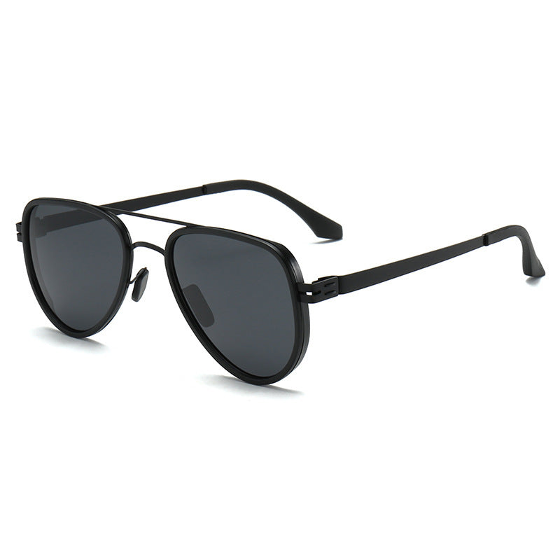 Dame Aviator-solbriller med robust metallramme og polariserte linser Luvikno