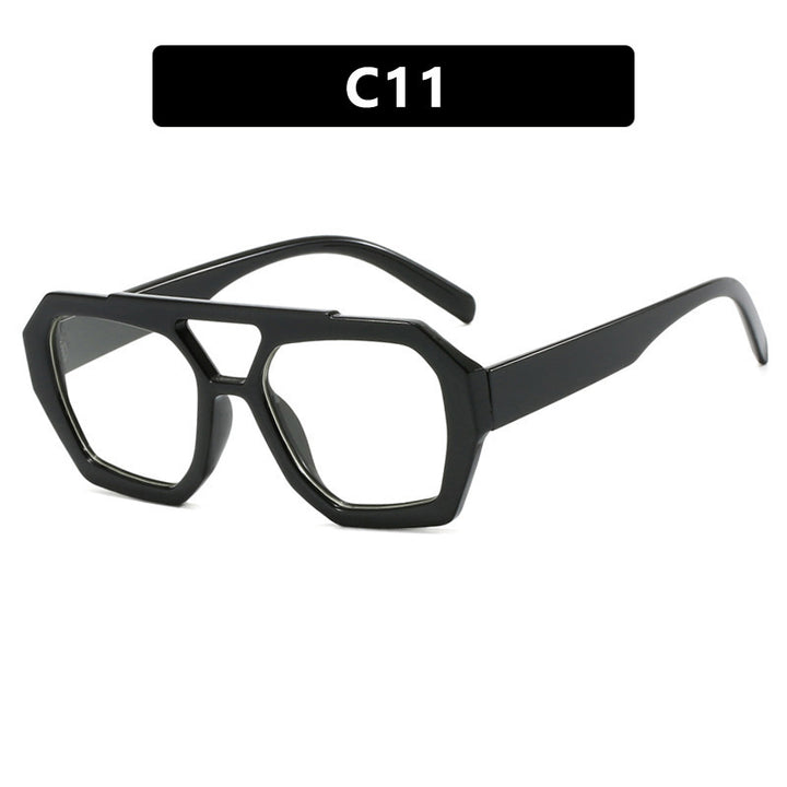 Dame geometrisk solbrille med luksuriøst design Luvikno