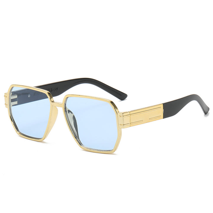 Dame moderne Oversized-solbriller med asymmetrisk ramme Luvikno