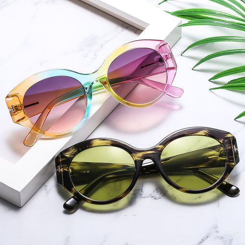Damer Cat-Eye solbriller med ekstravagant ramme og UV-beskyttelse Luvikno