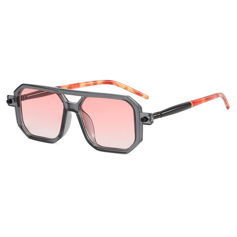 Dame modische Achteck solbrille Luvikno