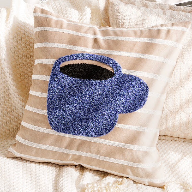 Damer Strukturert Putetrekk med Elegant Stripet Design Luvikno