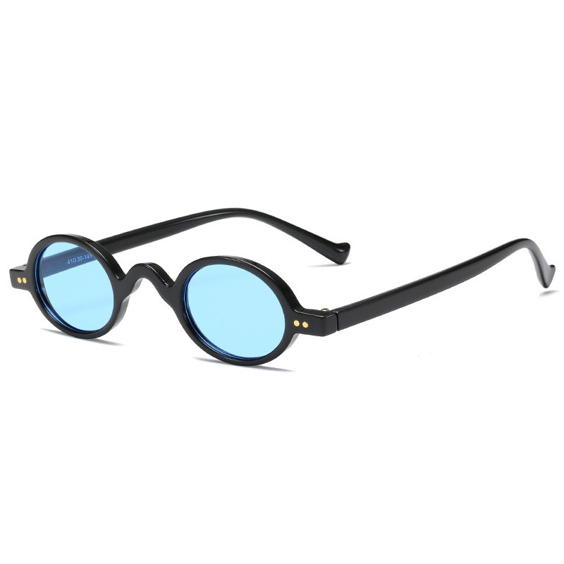 Dame rund solbrille i retrostil Luvikno