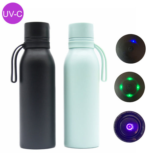 Damer UV-desinfeksjons vannflaske med LED-display og USB-tilkobling Luvikno