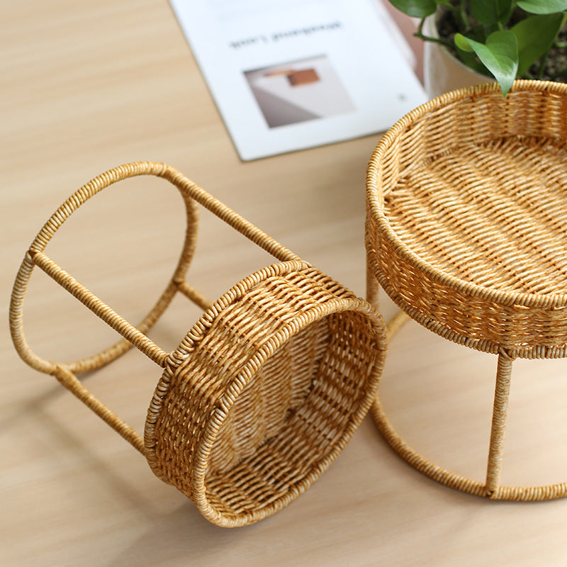 Unisex Moderne planteholder med flettet kurv og metallramme Luvikno