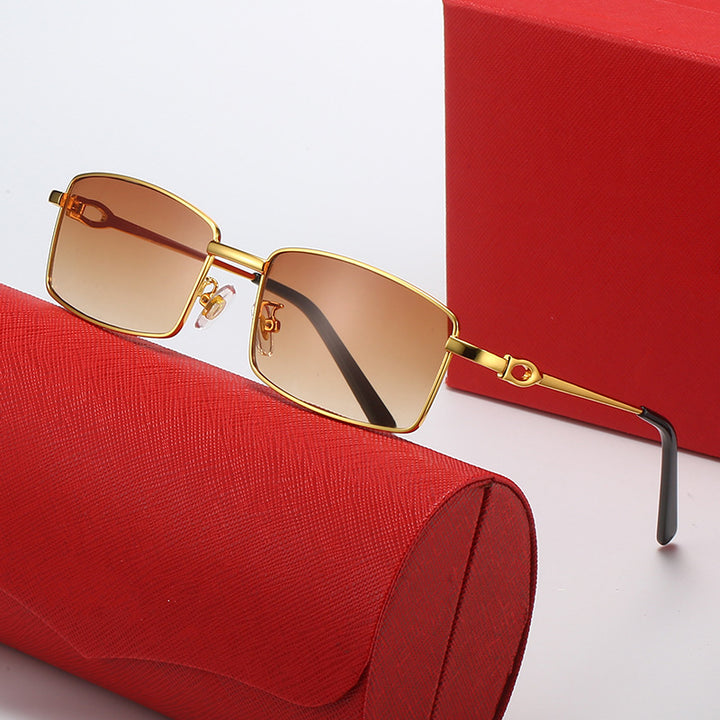 Damer elegante halvrammebrille med fint metallramme Luvikno