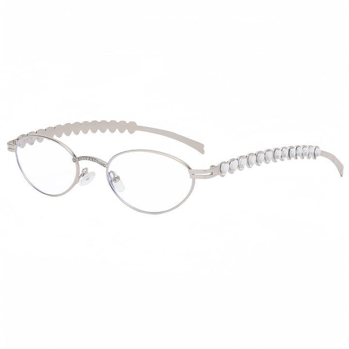 Dame moteriktig solbrille med dekorativ ramme og stilige detaljer Luvikno