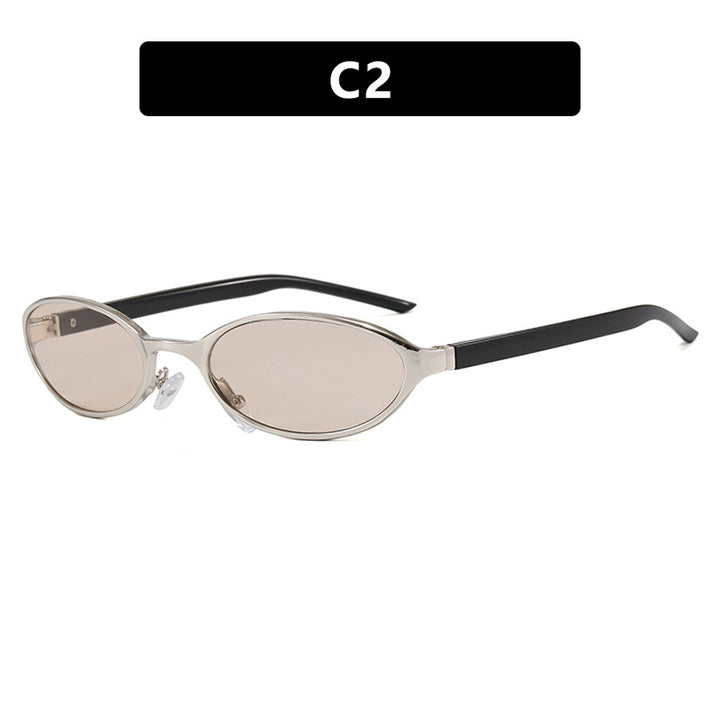 Dame elegant solbrille med beskyttende UV-filter og smal ramme Luvikno