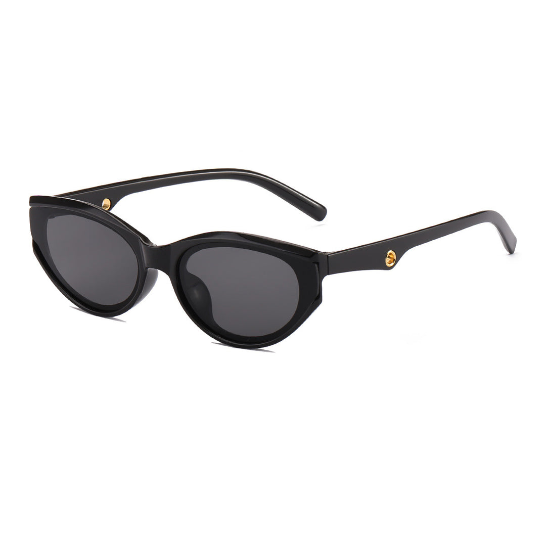 Dame Cat-Eye solbriller med gjennomsiktig, moderne design Luvikno