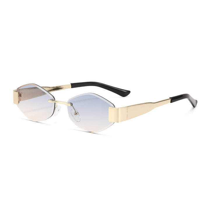 Dame motemessig solbrille med elegant åttekantet ramme og UV-beskyttelse Luvikno