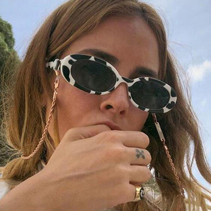 Dame moteriske Cat-Eye solbriller med UV-beskyttelse og robust ramme Luvikno