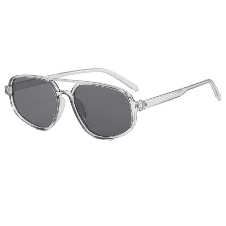 Dame moteriktig oversized solbrille med trendy ramme Luvikno