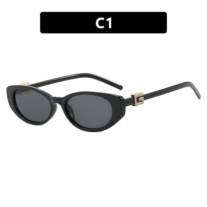 Damer cat-eye solbrille med elegant metallramme og beskyttende UV-filter Luvikno