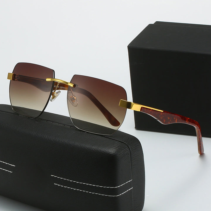 Dame Fashion-solbriller i moderne geometrisk design Luvikno