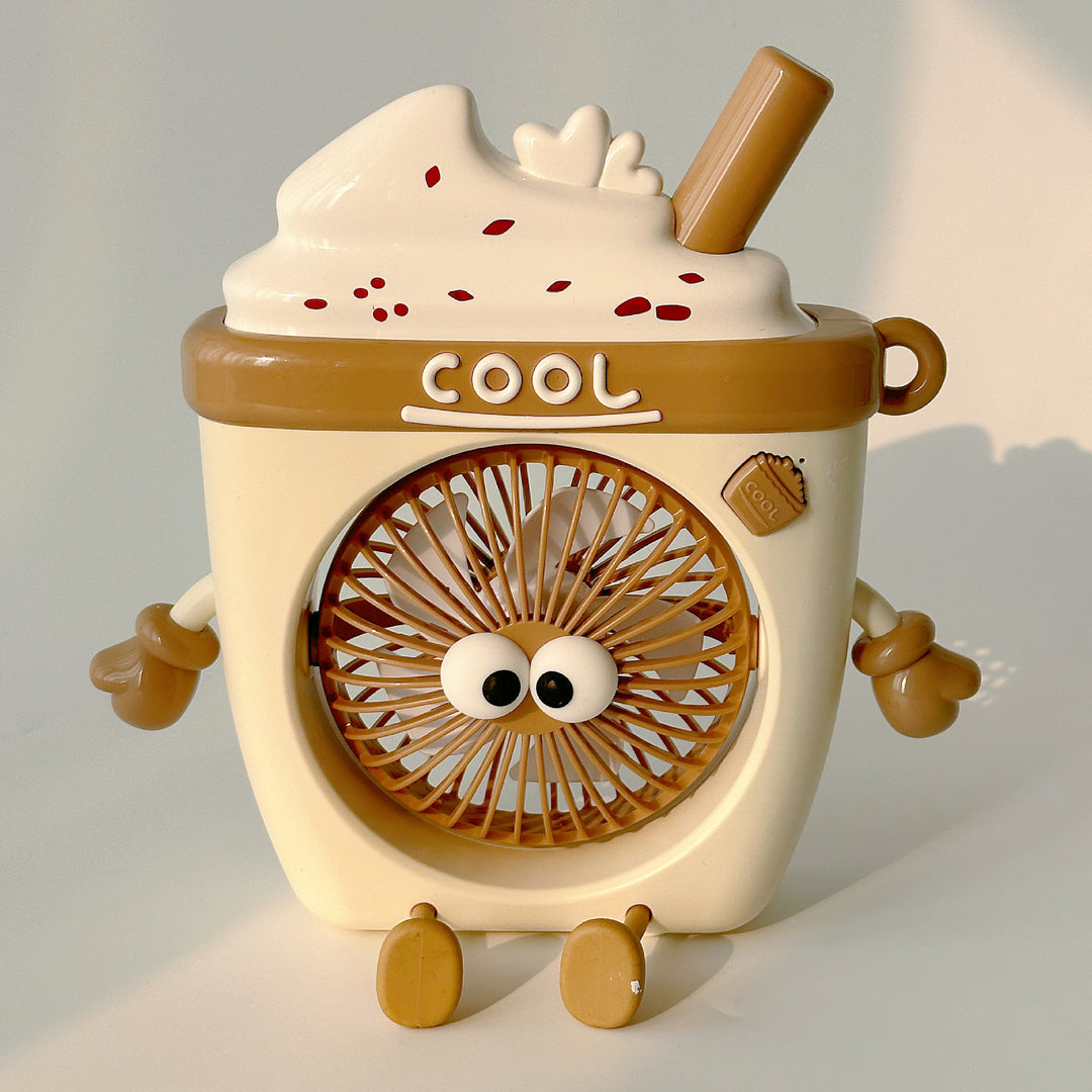 Dame Bærbar Mini Vifte med søtt Dessert-design Luvikno