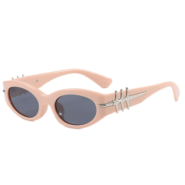 Dame elegant Cat-Eye solbriller med moteriktige aksenter Luvikno