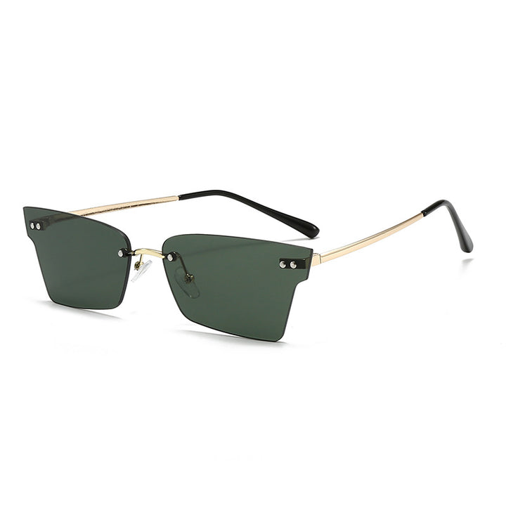 Dame trendy geometrisk solbrille med ultralett ramme Luvikno