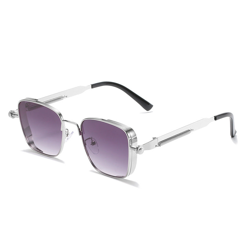 Dame modernistisk solbrille i elegant metallramme Luvikno