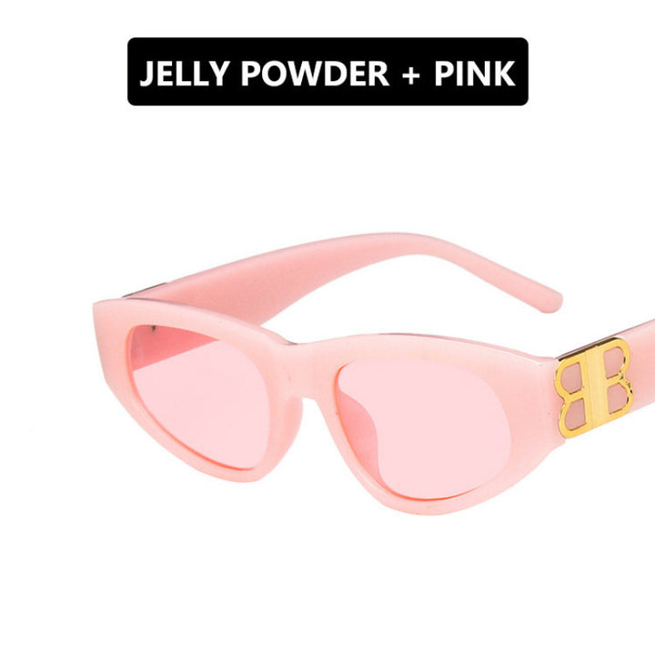 Dame stilige Cat-Eye solbriller med moderne leopardmønster Luvikno
