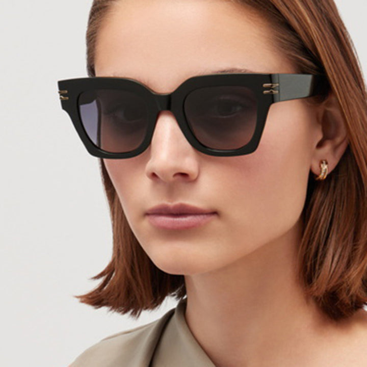 Dame moteriktig solbrille med elegante aksenter Luvikno