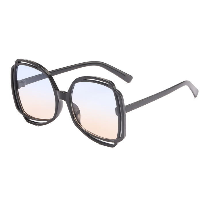 Dame Fasjonssolbrille med moderne ramme og UV-beskyttelse Luvikno