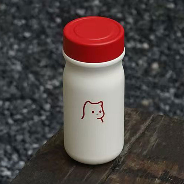 Damen Isoliertrinkflasche mit sicherem Klappdeckel und stylischem Tiermotiv Luvikno
