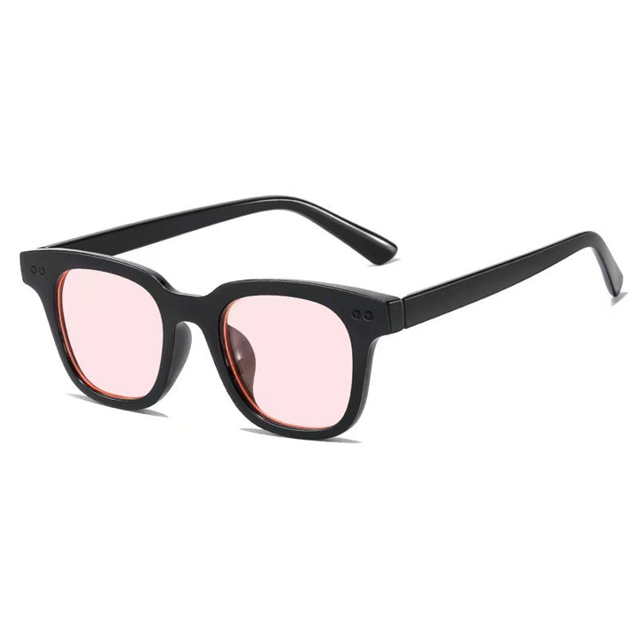 Dame moteriktig retro-solbrille med robust plastramme Luvikno