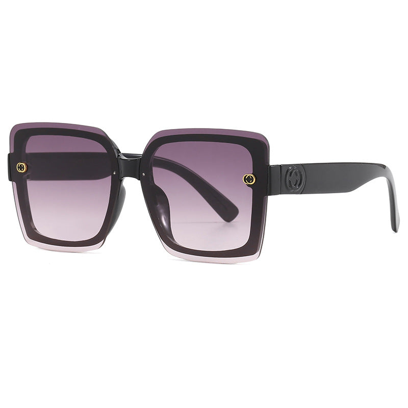 Dame oversized kvadratisk solbrille med elegant ramme Luvikno