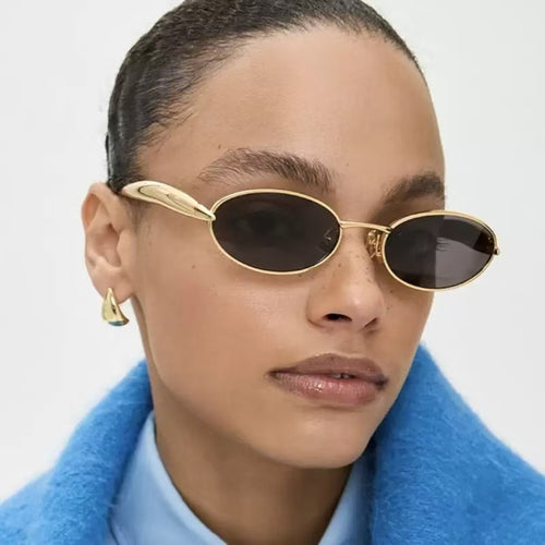 Dame moteriktig Oversized-solbrille med elegant design Luvikno