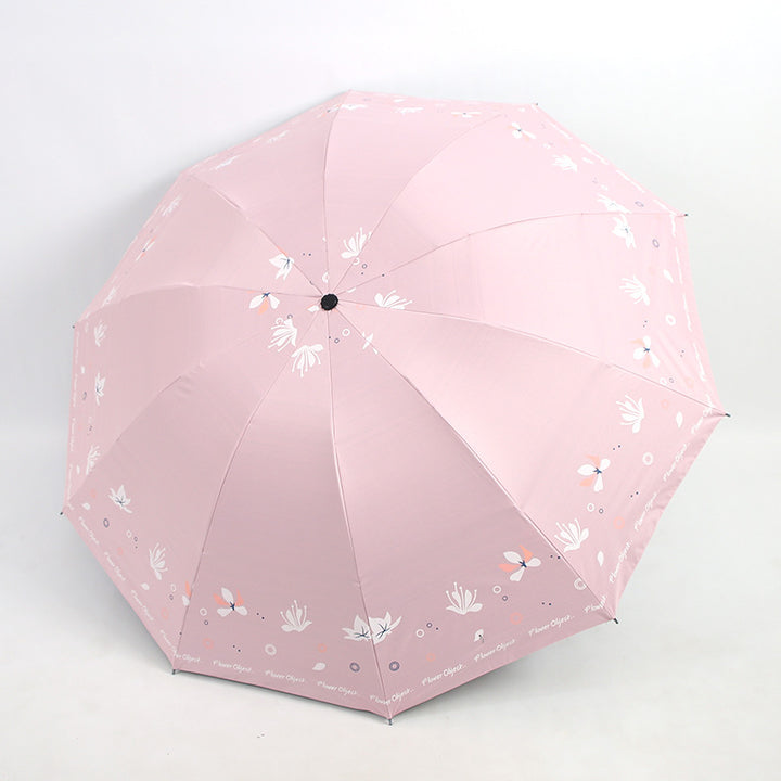 Kvinne elegant paraply med blomstertrykk design Luvikno