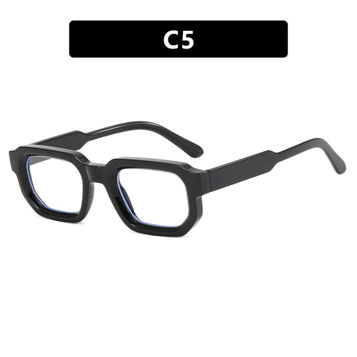 Dame geometrisk solbrille med moderne høyglansramme Luvikno