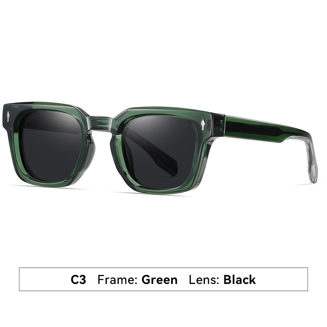 Dame moteriktig solbrille med firkantet ramme og gradientlinser Luvikno
