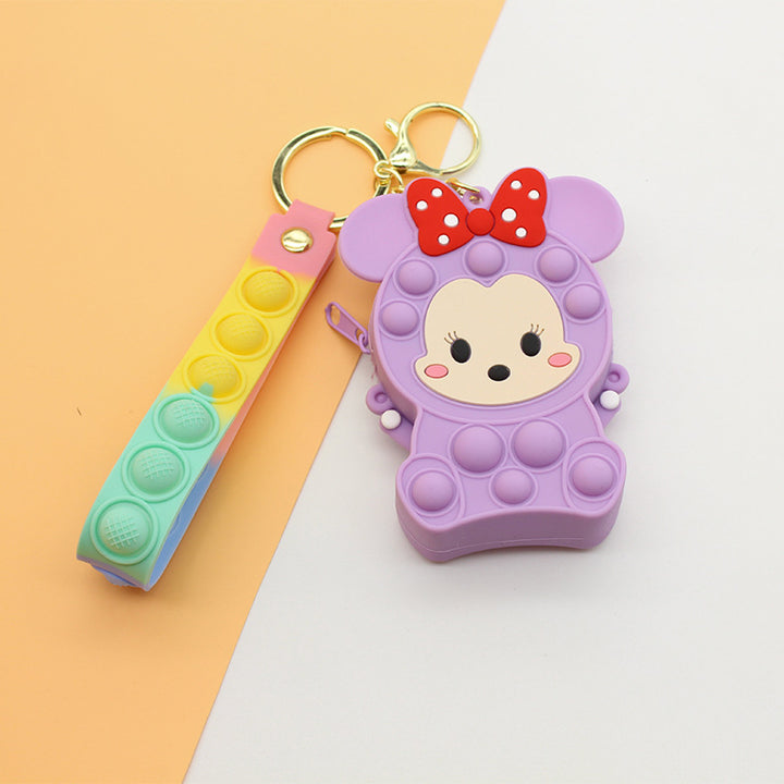 Dame Nøkkelring med Pop It Design Luvikno