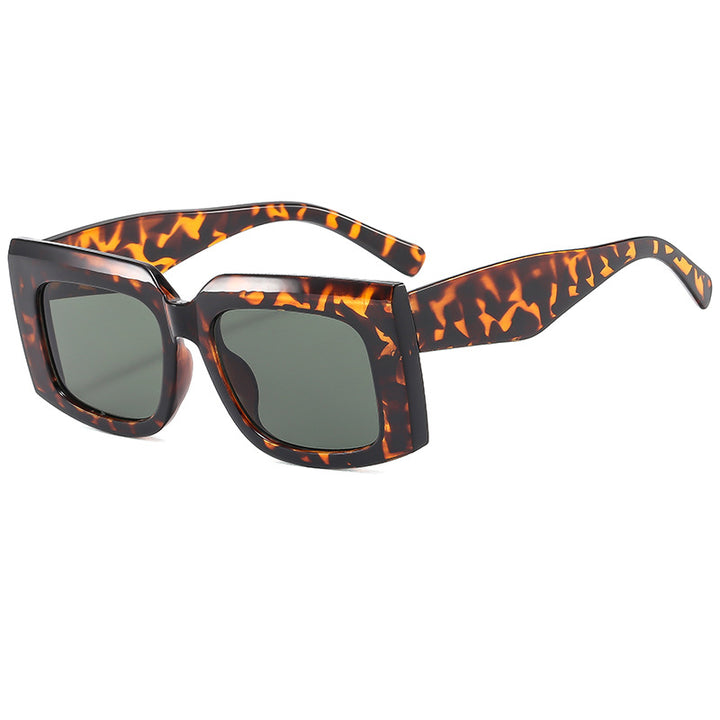 Dame Moda solbrille med markant kvadratisk ramme og UV-beskyttelse Luvikno