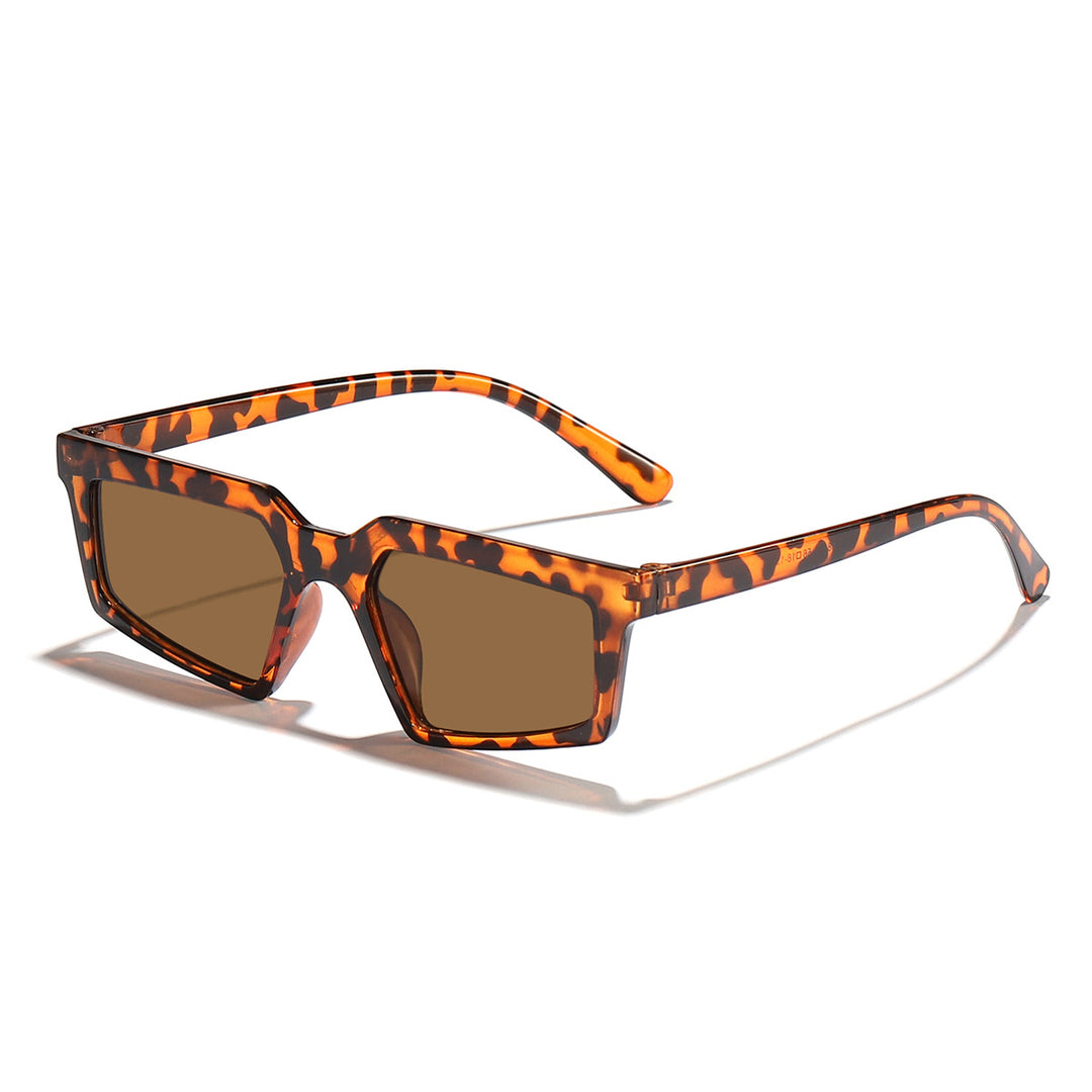 Dame moteriktig solbrille i urban polygon-design Luvikno