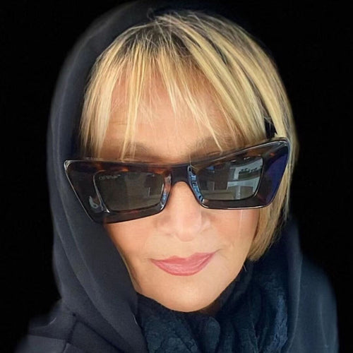 Dame trendy solbriller med kantet design Luvikno