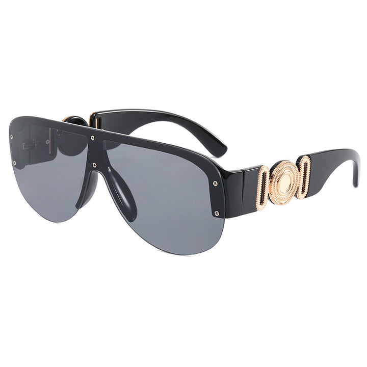 Dame stor solbrille med luksuriøs kantdesign Luvikno