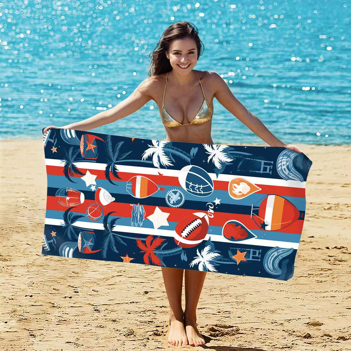 Women's beach towel with creative golf theme Luvikno
