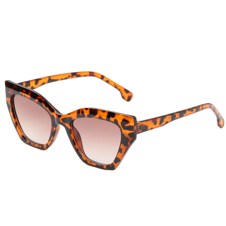 Dame Cat-Eye solbriller med originalt mønster Luvikno