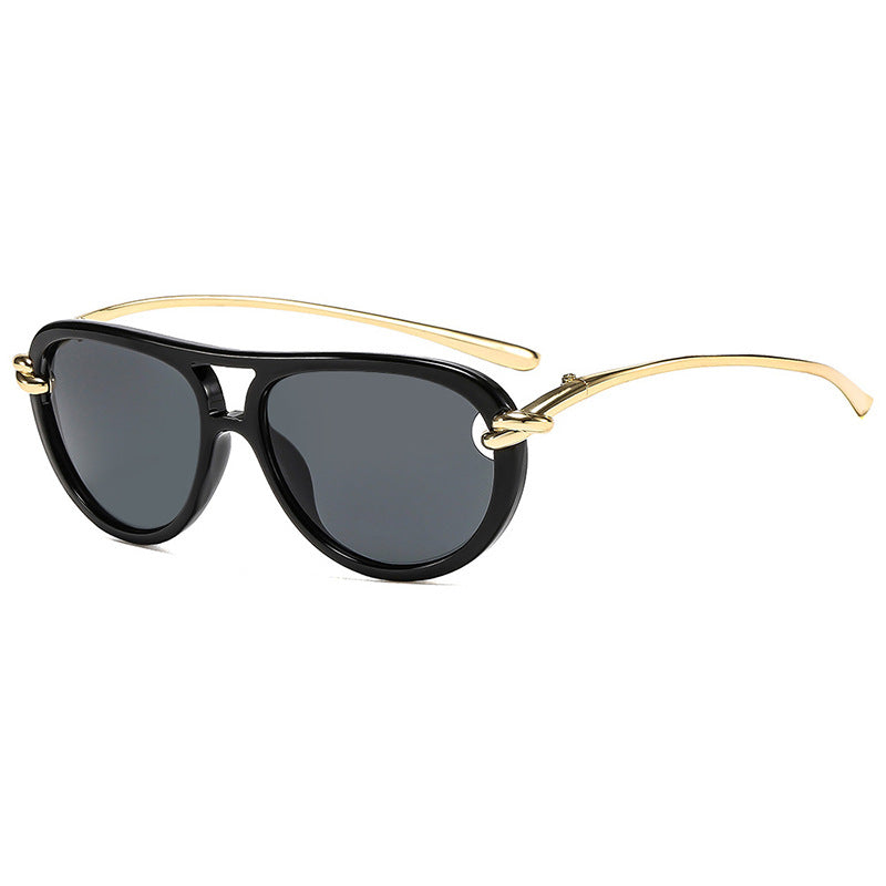 Dame Retro-solbrille med elegant ramme og polariserte linser Luvikno