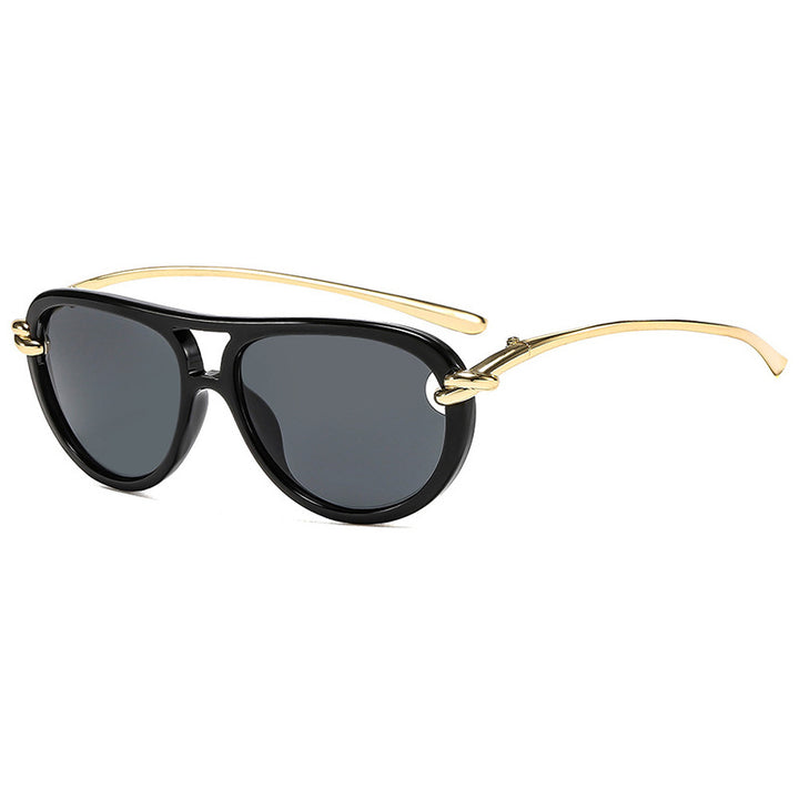 Dame Retro-solbrille med elegant ramme og polariserte linser Luvikno