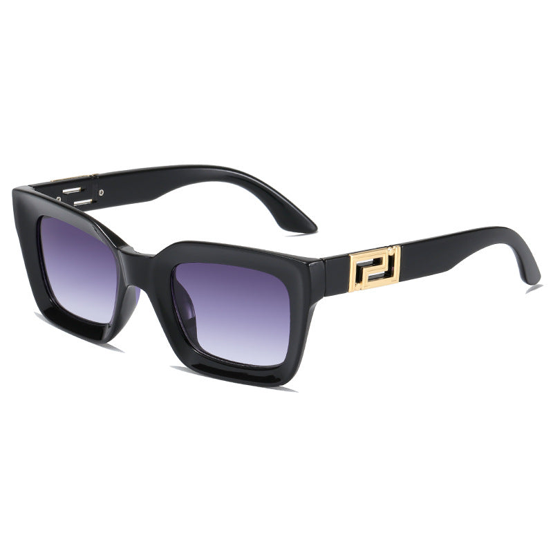 Dame kvadratisk solbrille med luksuriøs design Luvikno