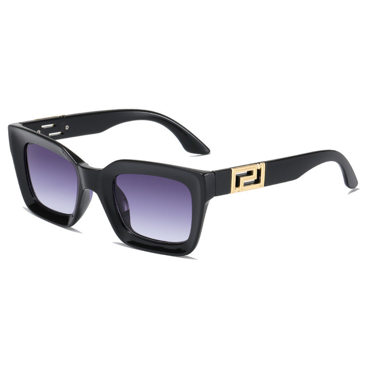 Dame kvadratisk solbrille med luksuriøs design Luvikno