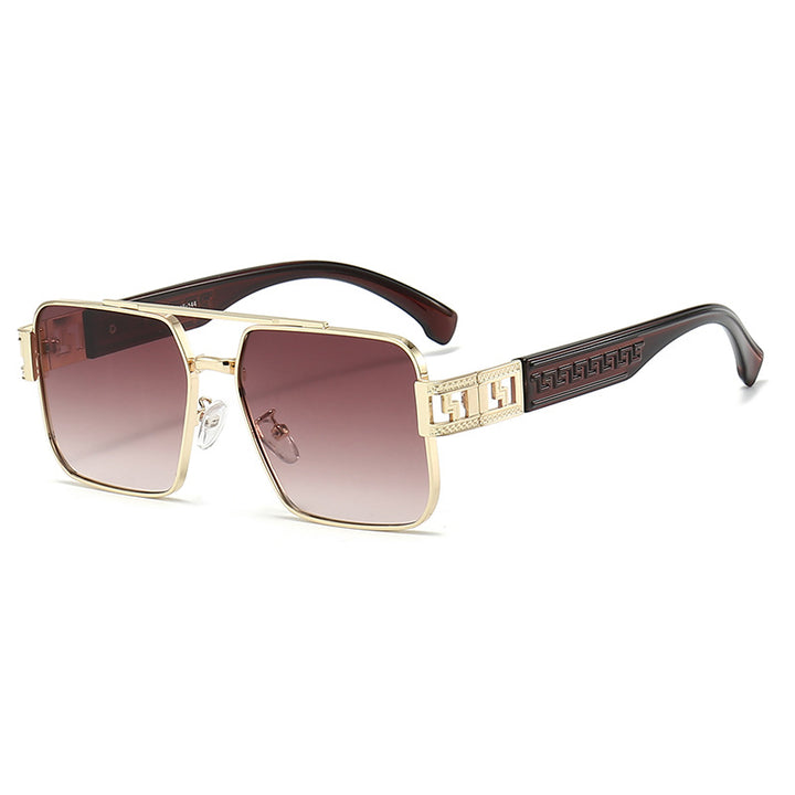 Dame kvadratisk solbrille med ergonomisk ramme og UV-beskyttelse Luvikno