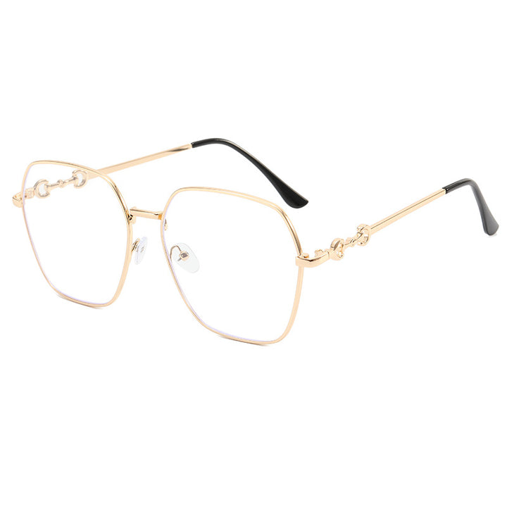 Dame geometrisk Oversized solbrille Luvikno