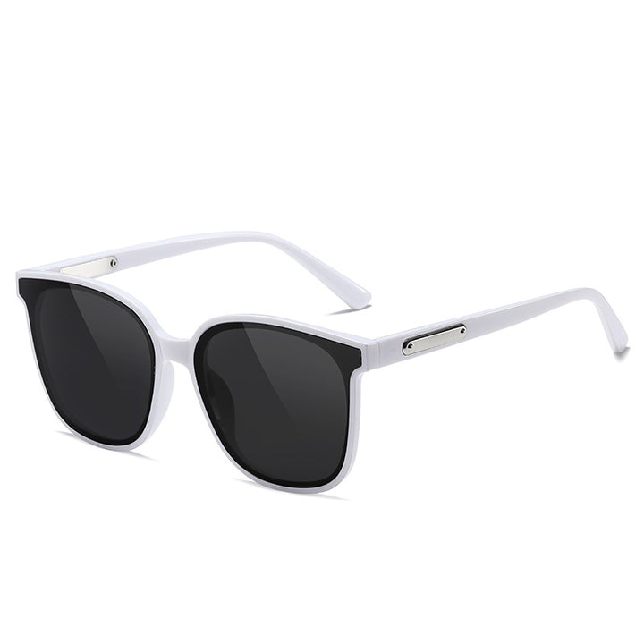 Dame oversized solbriller med moderne kvadratisk ramme Luvikno