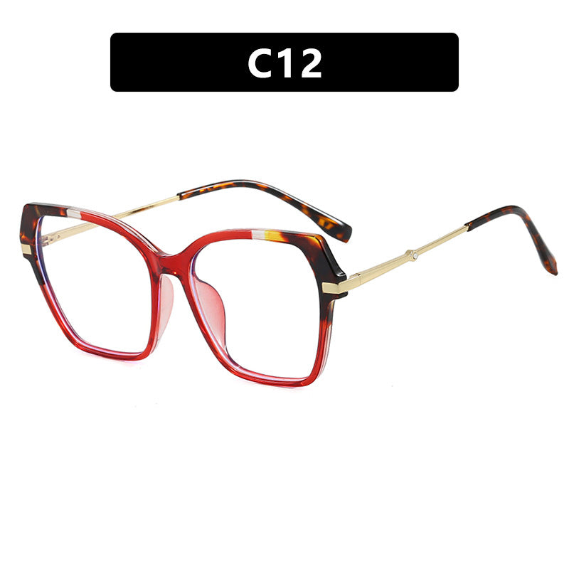 Dame kvadratisk solbrille med elegant metallramme og beskyttende UV-filter Luvikno