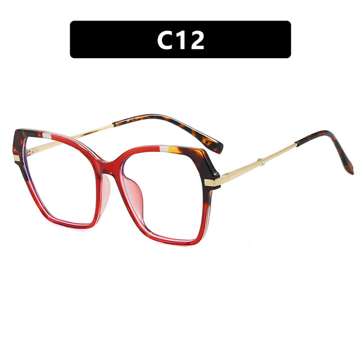 Dame kvadratisk solbrille med elegant metallramme og beskyttende UV-filter Luvikno